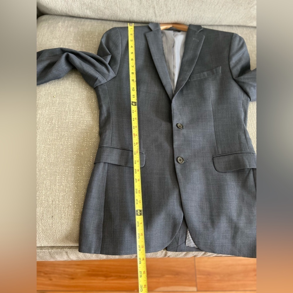 Banana Republic Marzotto Sport Jacket Blazer Wool Blue 36R Old Money Slim Fit - Picture 13 of 16
